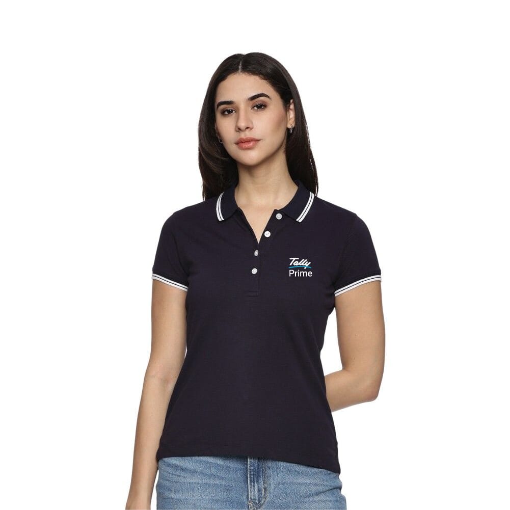 Allen Solly Polo T-shirt Women- Navy Blue SW